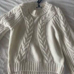 Express womens white sweater